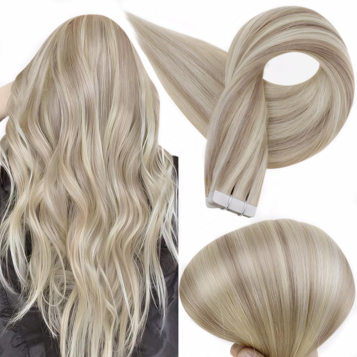 Full Shine Remy tape-in extensions 22 inch for natural volume and seamless blend.