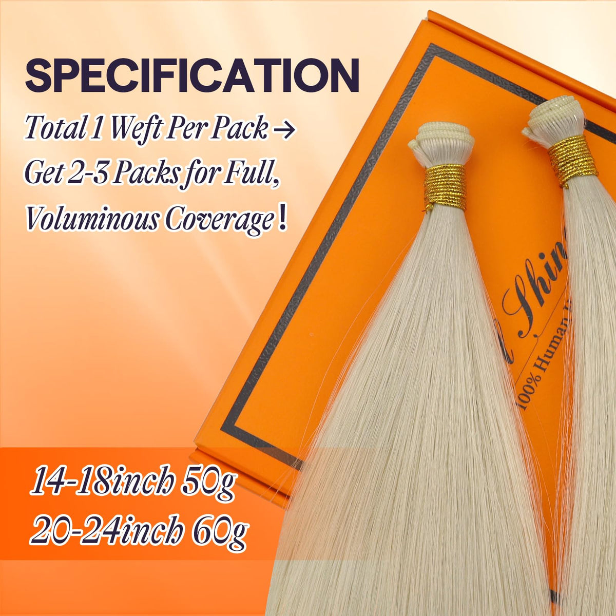 Sew-in application demo highlights secure, long lasting wear.