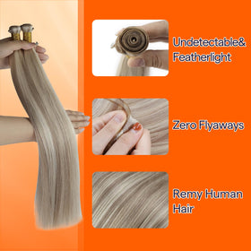 Full Shine straight weft bundle image suggests sleek length addition.