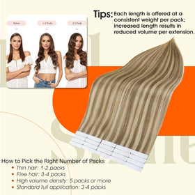 Full Shine tape-in extensions showing skin-friendly adhesive hold