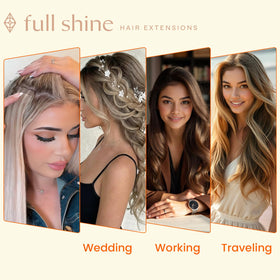 Full Shine 12 inch bundle ready to blend with natural length.