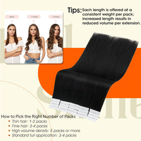 Full Shine seamless-tape lies flat for an invisible hold