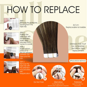 Full Shine lightweight tape-ins sit flat for comfortable wear and discreet transformation.