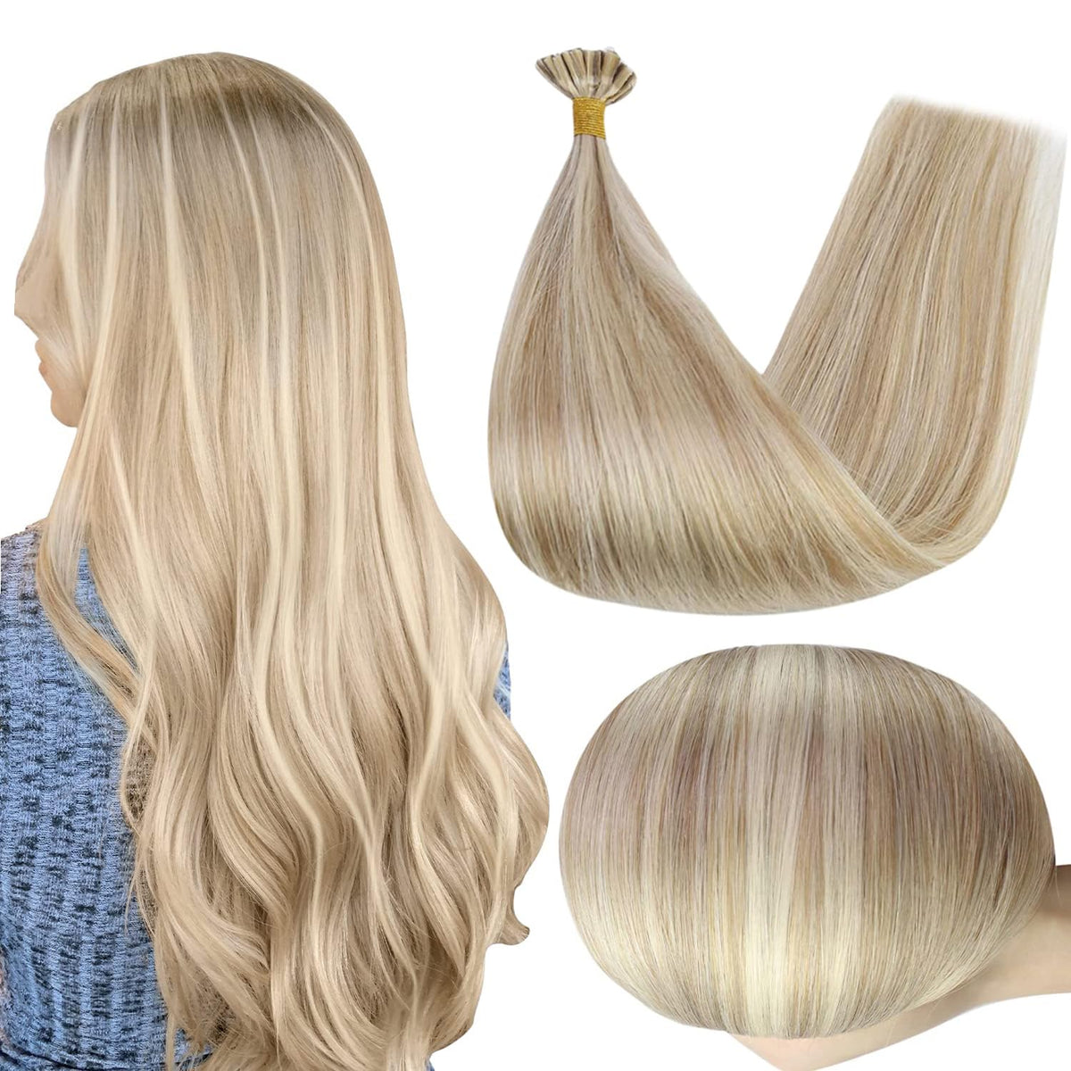 Full Shine U Tip extensions 18 inch image showing seamless, natural-looking length.