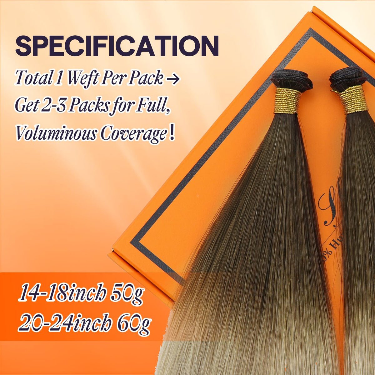 Full Shine hand-tied weft for an invisible, natural blend.