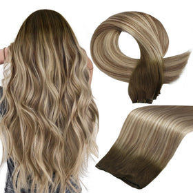 Full Shine Remy hair weft, straight 22-inch for seamless length.