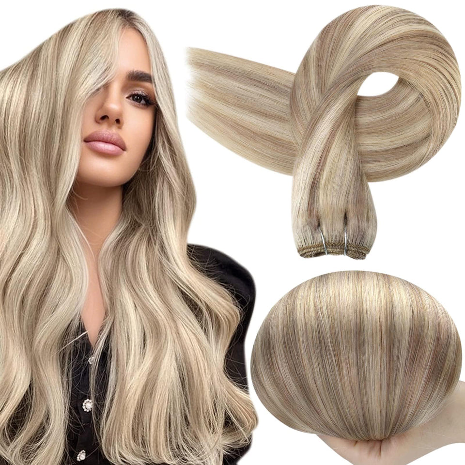 Full Shine weft extensions in Remy hair showing natural luster and movement