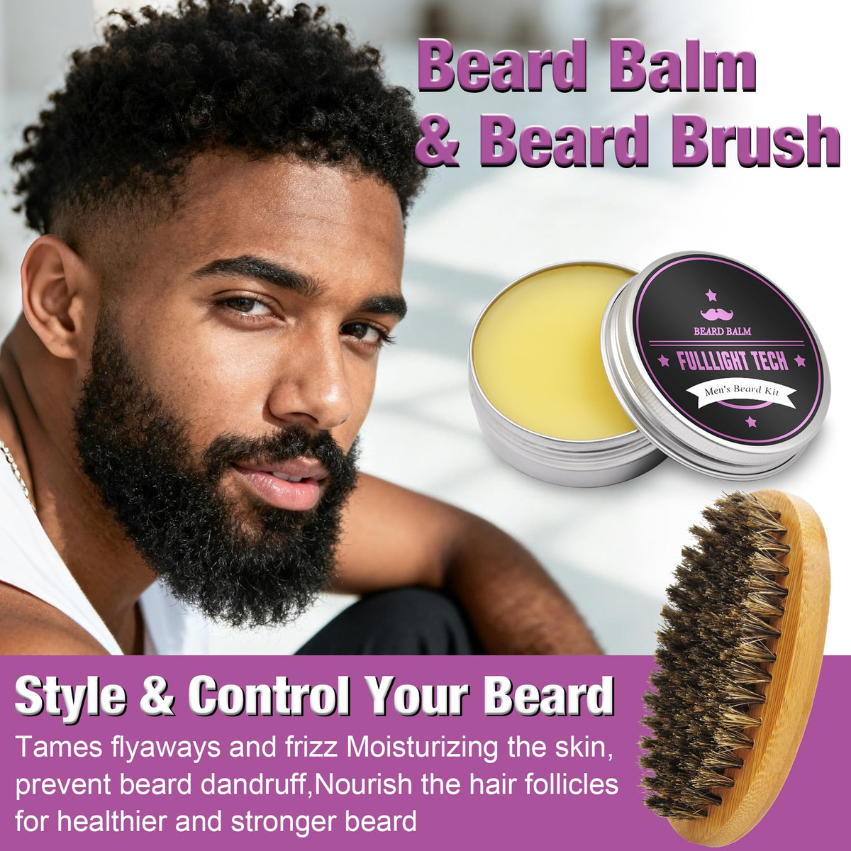 FULLLIGHT TECH beard oil mint provides a cool, uplifting scent