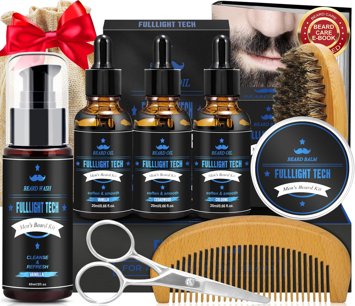 FullLight Tech beard kit packaging, stylish gift idea for him.