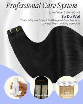 Full Shine full-head 7-piece set laid out for layered blending.