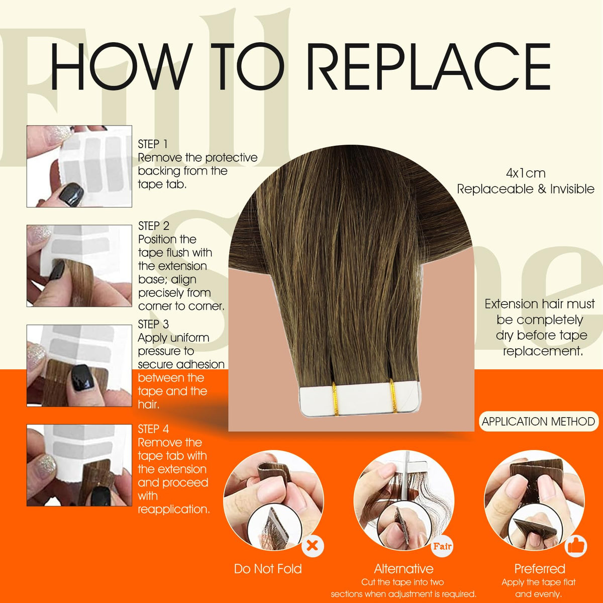 Full Shine color 3 brown extensions match natural tones for versatile styling.