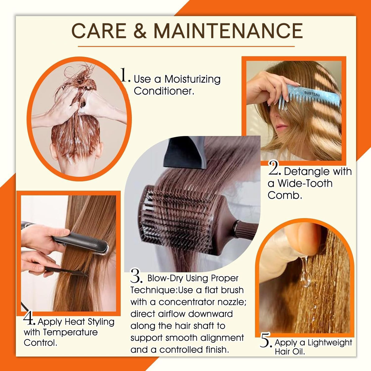 Remy hair minimizes tangling while maintaining silky texture.