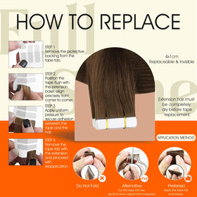 Secure hold with skin-friendly tape for curling and styling.