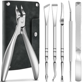 FUMAX 6-piece ingrown toenail kit with leather case for easy at-home care