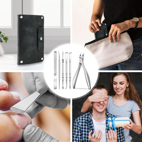 FUMAX portable pedicure set case for travel nail care