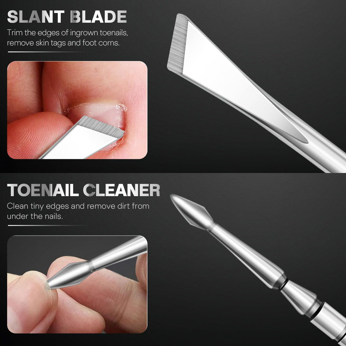 FUMAX slant cutting blade with cleaner for safe edge trimming