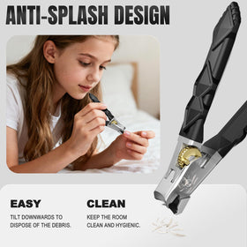 FUMAX slanted ingrown toenail clippers targeting deep edges for precision.