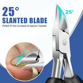 FUMAX long-handle nail clippers designed for hard-to-reach nails.