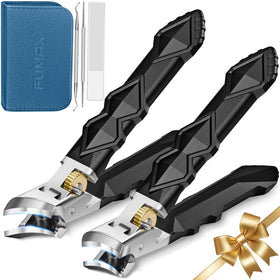 FUMAX toenail clippers with wide jaw for thick nails, easing trimming.