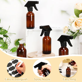 Fumete 20-pack amber glass spray bottles set ideal for DIY blends