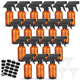 Fumete amber spray bottle 4oz front view for travel-ready organization