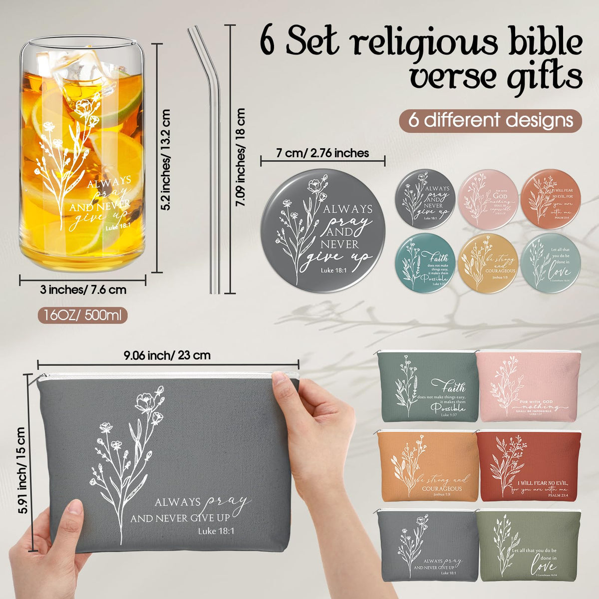Fumete Christian makeup bag featuring a floral design for daily inspiration