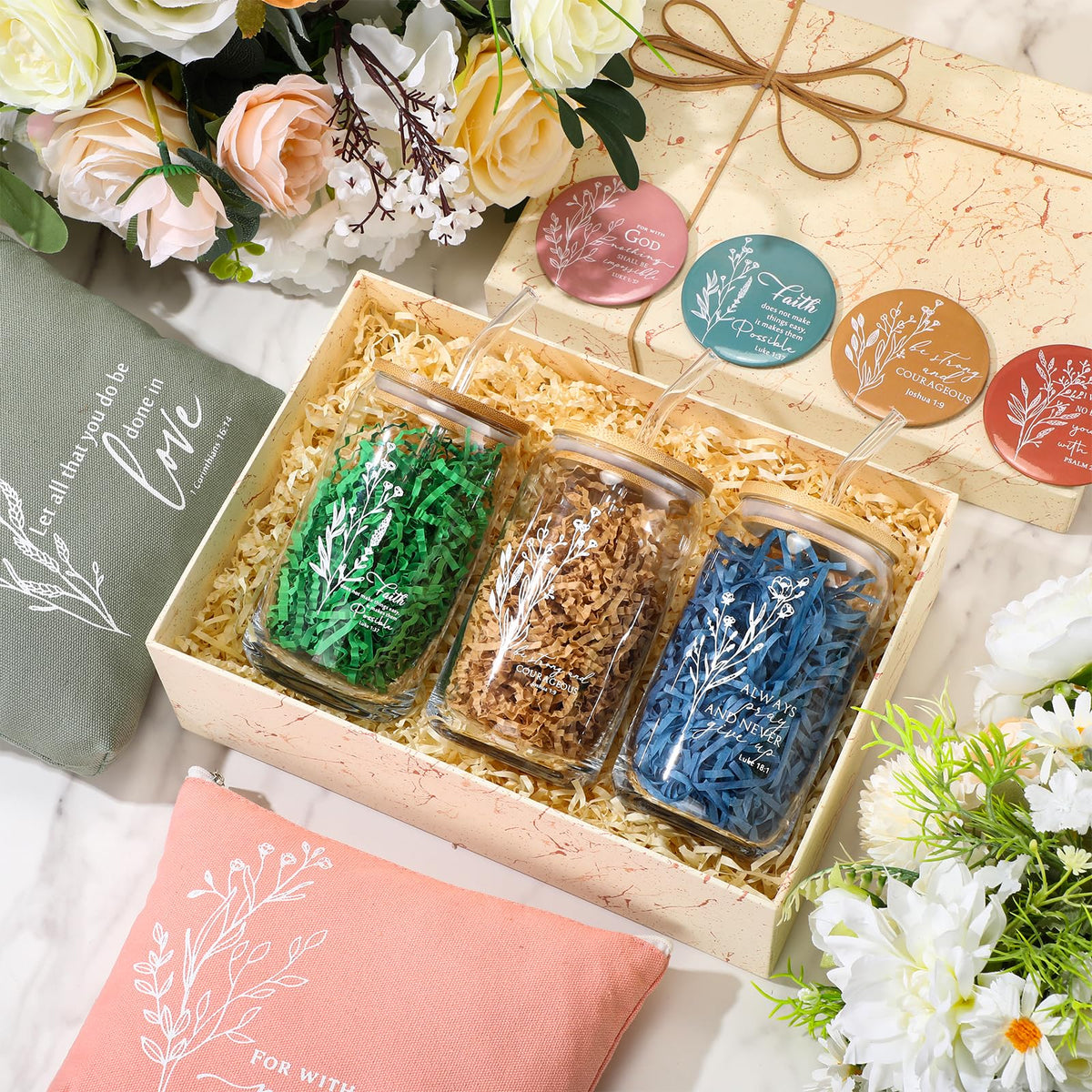 Fumete floral design items highlighting faith-inspired daily accents