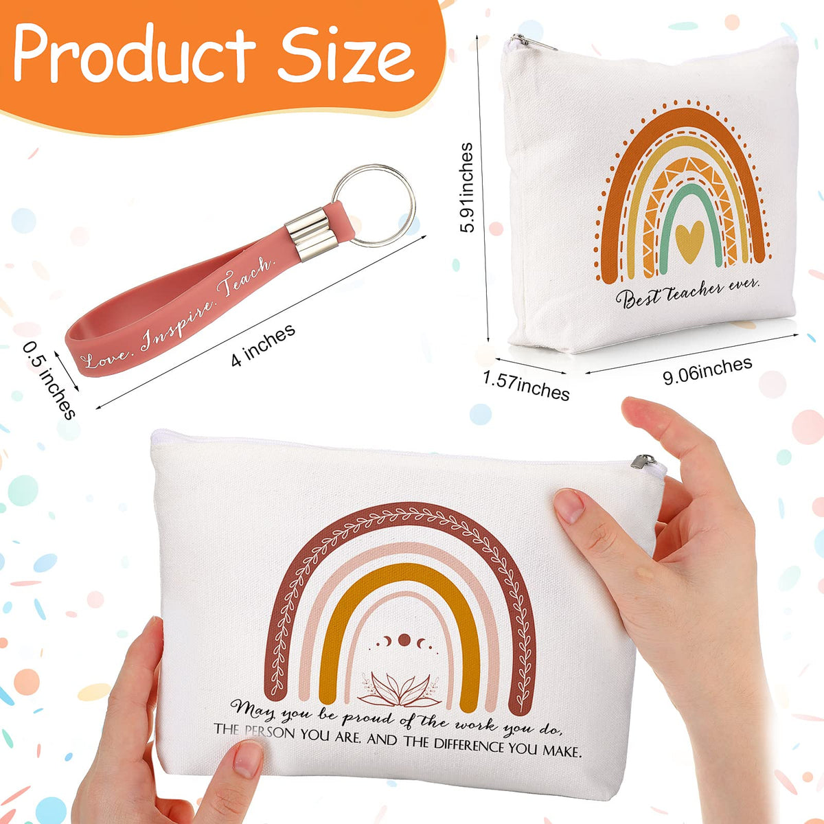 Fumete teacher gift keychains with uplifting messages for end-of-year keepsakes