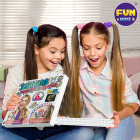 FunKidz finished arm tattoo displays vibrant color lasting up to seven days.