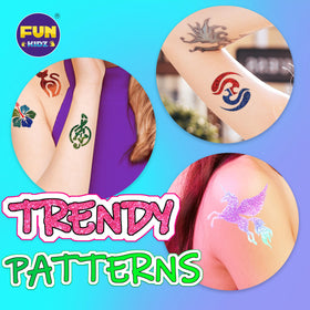 FunKidz metallic markers on skin deliver bold, shimmering designs that wash off easily.