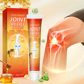 FunApricity joint relief cream back absorbs quickly for discreet use under clothing.