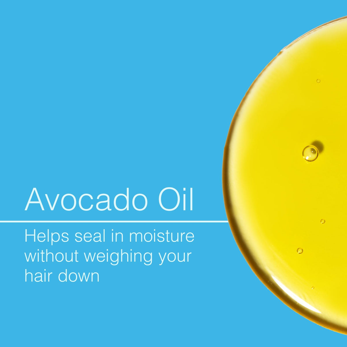 Function of Beauty avocado oil close-up emphasizing rich hydration for weightless softness