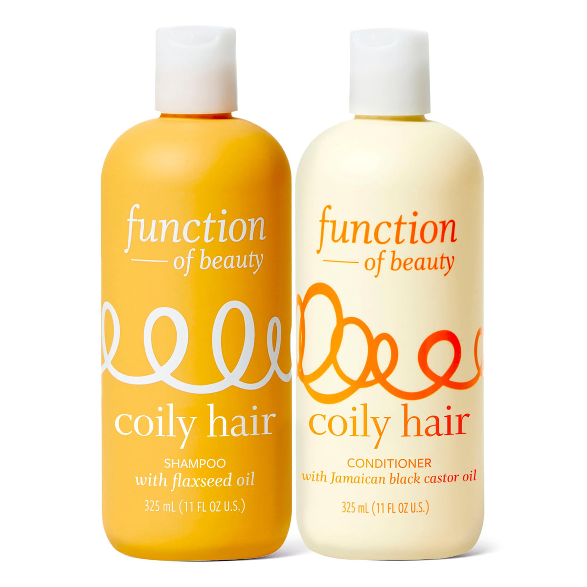 Function of Beauty Coily Shampoo bottle pour for easy daily curl care