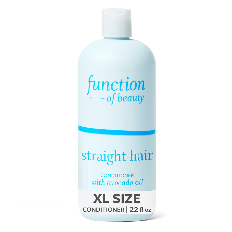 Function of Beauty Straight Hair Conditioner bottle displaying lightweight hydration for straight hair