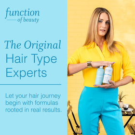 Function of Beauty straight XL set packaging shows a complete daily routine.