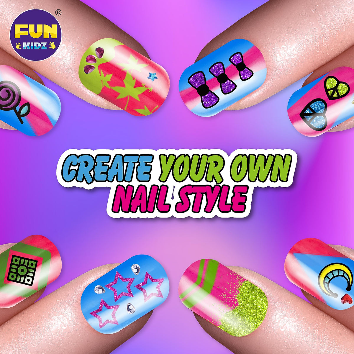 FUN KIDZ glitter powder dots add festive sparkle for accents