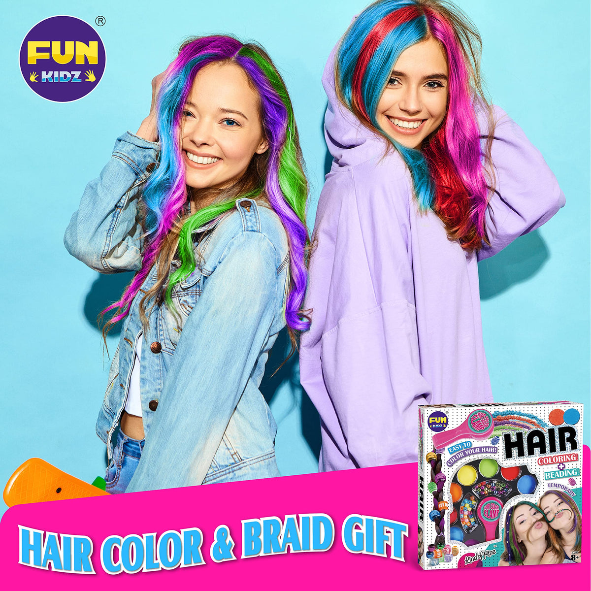 FUN KIDZ hair decoration accessories to embellish braided looks.