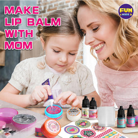 Friends enjoy a mini lip balm making session