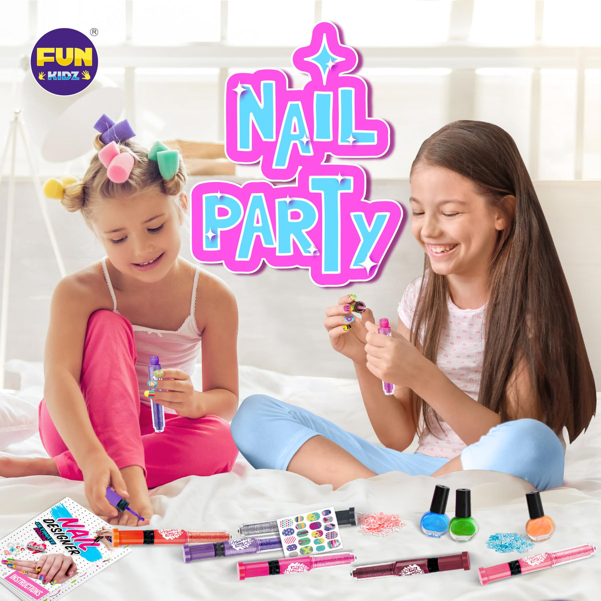 FUN KIDZ nail stickers and accessories simplify design and application.