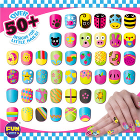 FUN KIDZ pattern nails image shows stylish nails with decorative finishes.