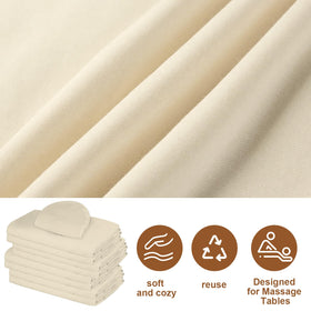 FUNLIYING beige-colored massage table sheets for professional spa environments
