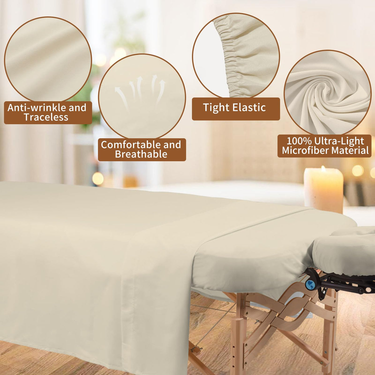 FUNLIYING elastic-fit cover with corner-tight seal for standard tables
