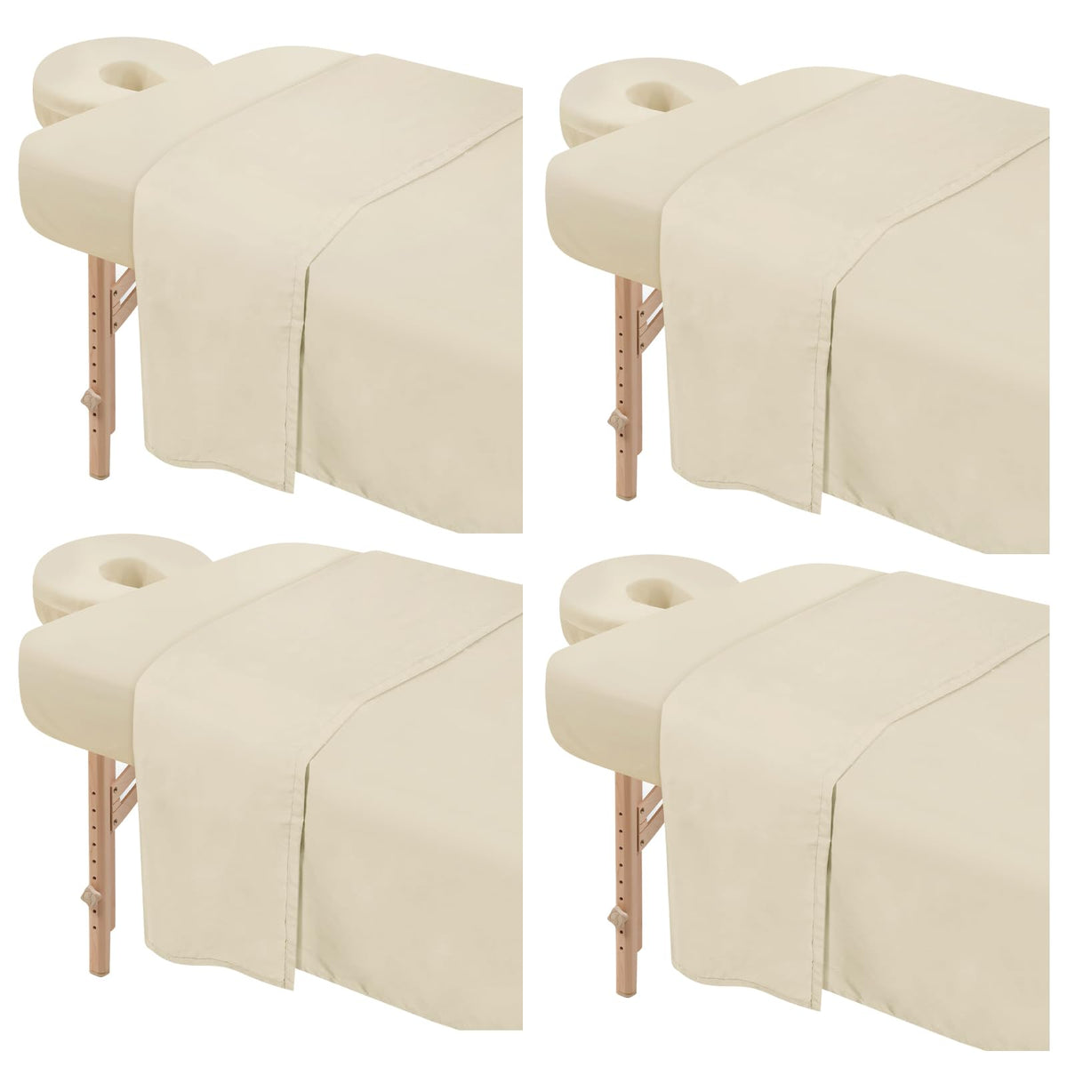FUNLIYING four-set premium massage table sheets pack for spa use