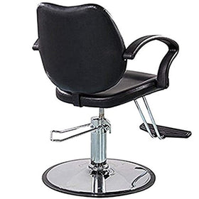 Funnylife deluxe leather barber chair showing chrome base for a stable, stylish salon setup.