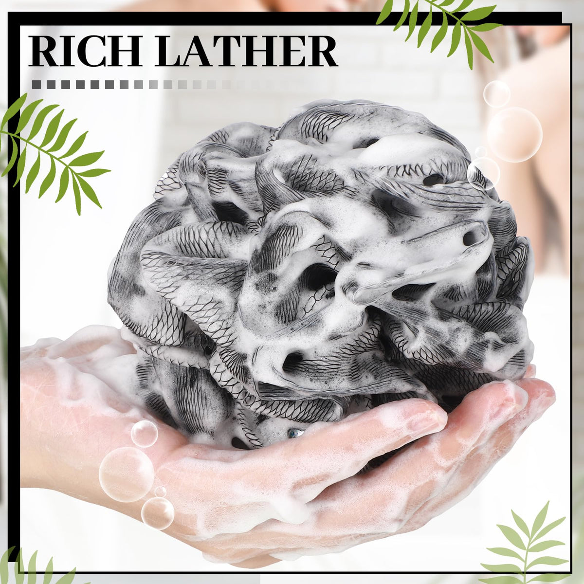 Funnymoom PE material loofah—soft, durable everyday use.