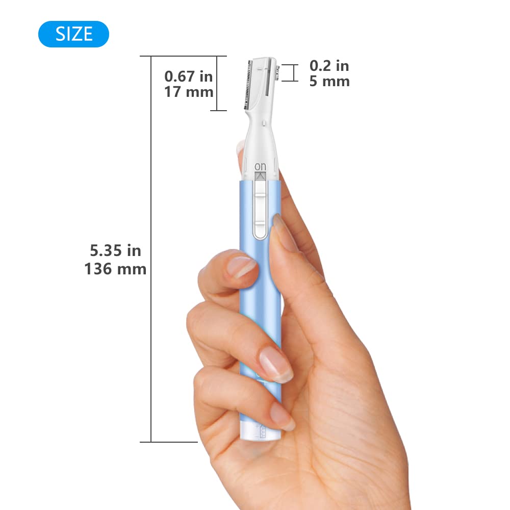 Funstant Eyebrow Trimmer powered by a battery for cordless use.