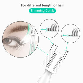 Sleek Funstant eyebrow trimmer compact design for easy storage and travel grooming.