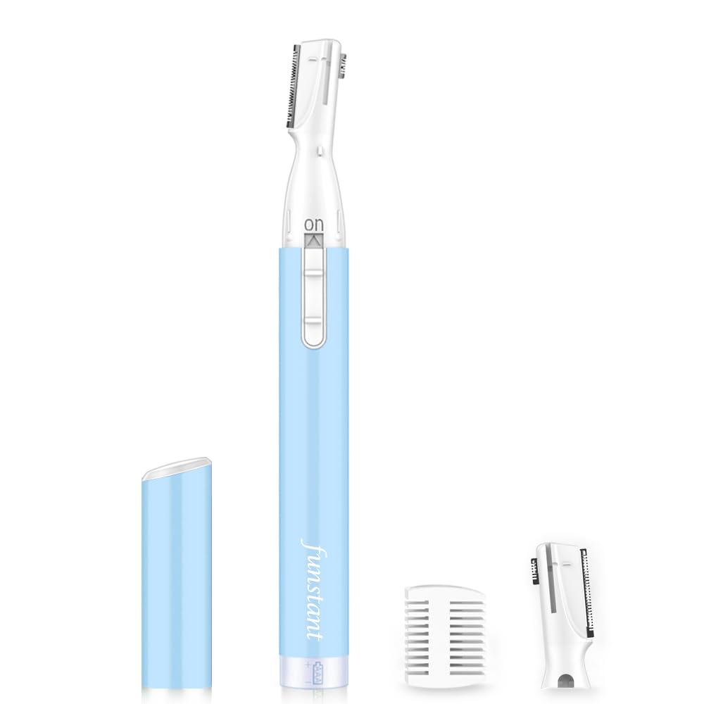 Funstant Eyebrow Trimmer with full-size blade for quick brow shaping.