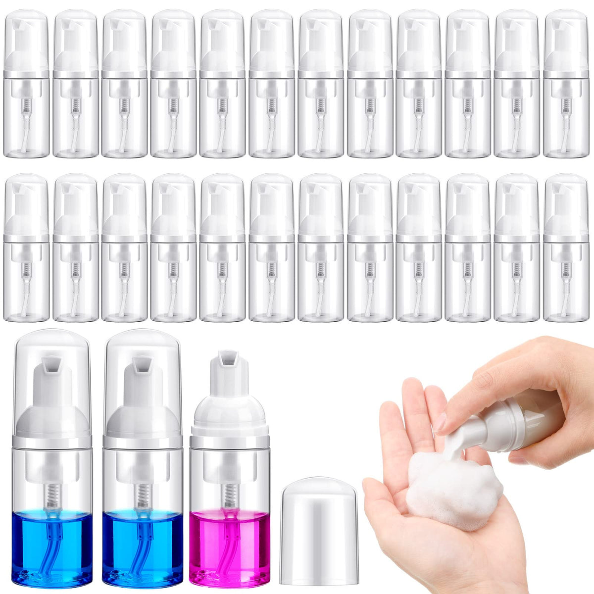 Funtery foam pump bottle set for travel—compact 1 oz dispensers.