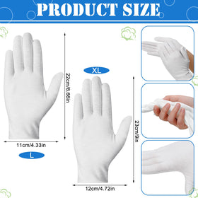 Funtery soft cotton gloves ideal for overnight moisture absorption and gentle wear.